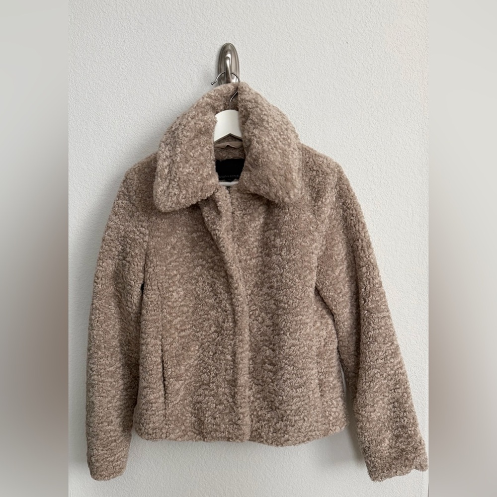 Banana Republic Plush Tan Teddy Jacket
